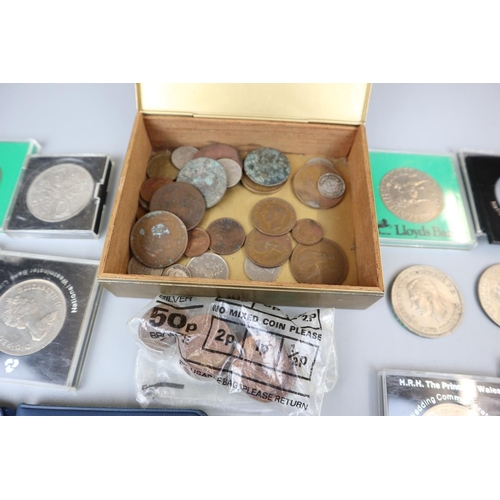 71 - Collection of coins to include silver examples