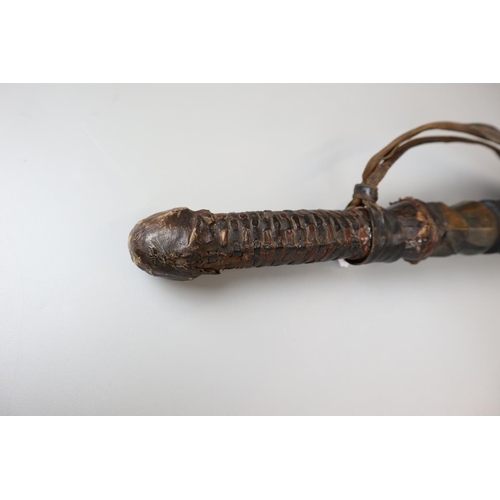 79 - Wooden tribal carved club - L: 55cm