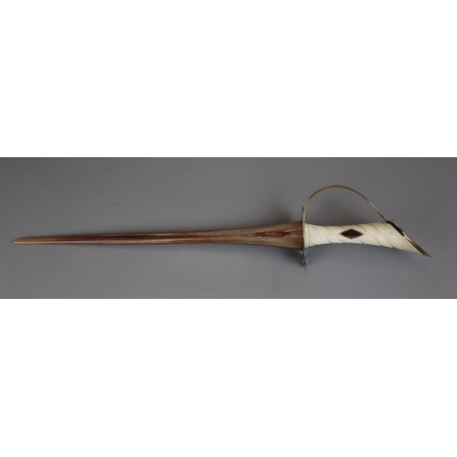 104 - Ivory tortoiseshell and fish bill ceremonial sword