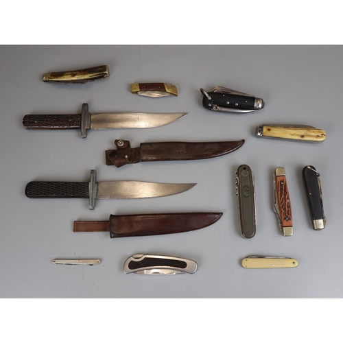 105 - Collection of pocket knives and daggers