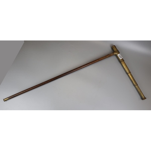 124 - Oxford & Bucks light infantry walking stick with extending telescope handle