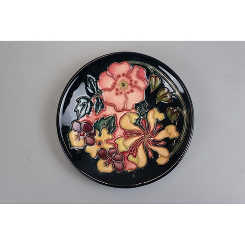 146 - Moorcroft pin dish - Mixed Flowers Spring - Various imprinted & painted marks