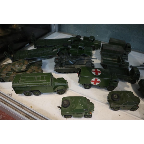 159 - Collection of diecast military vehicles to include Corgi and Dinky