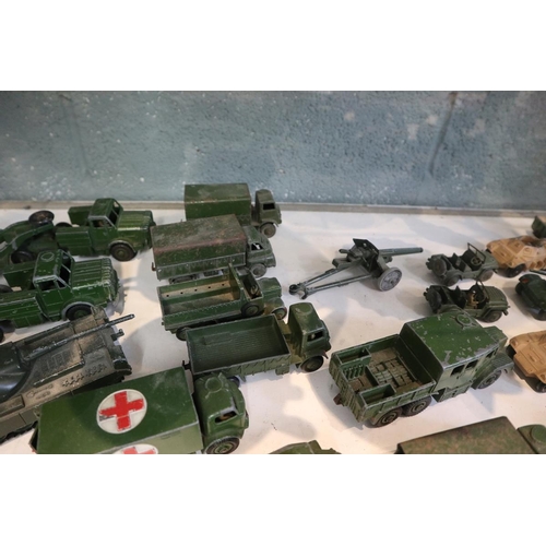 159 - Collection of diecast military vehicles to include Corgi and Dinky