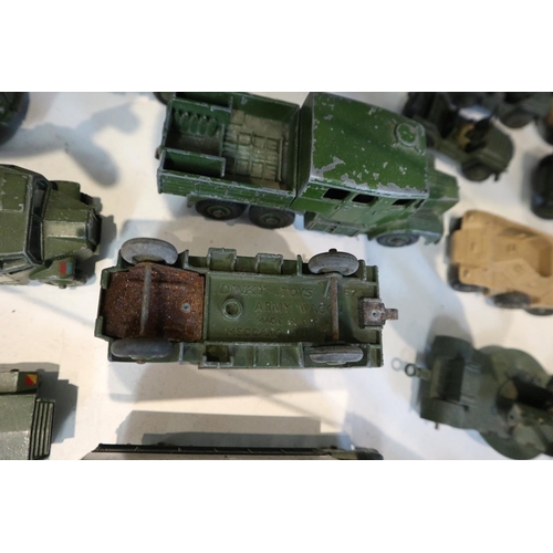 159 - Collection of diecast military vehicles to include Corgi and Dinky