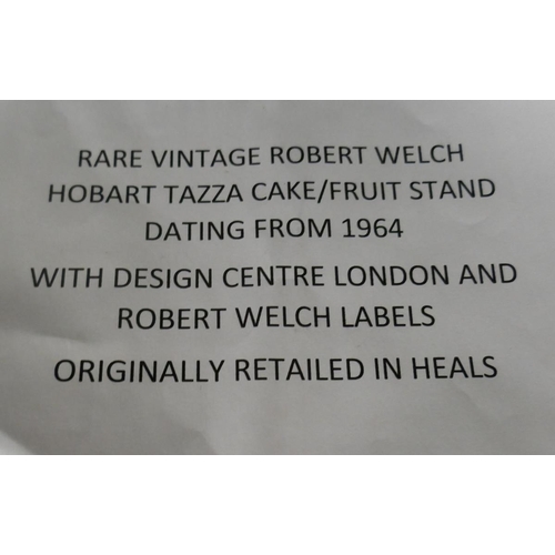 171 - Rare 1960's vintage Robert Welch Hobart Tazza cake/fruit stand - Originally retailed by Heals of Lon... 