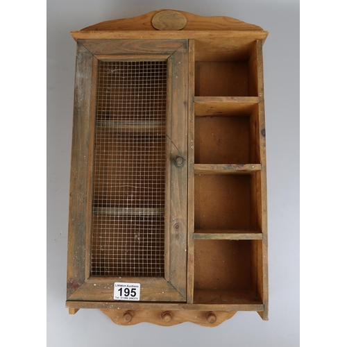 195 - Small pine kitchen cabinet