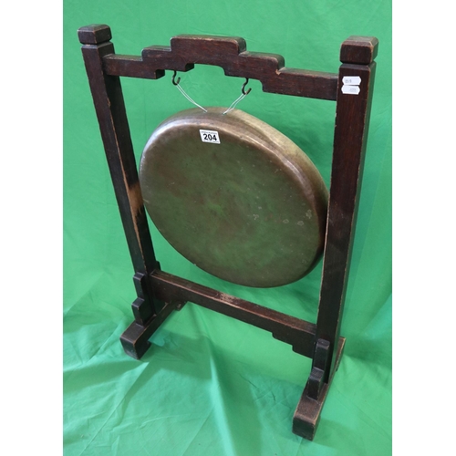 204 - Large brass hand beaten gong