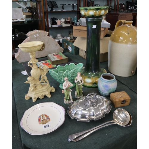 208 - Collectables to include Victorian jardinière stand and SilvaC