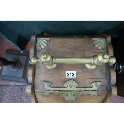 212 - Brass bound coal scuttle