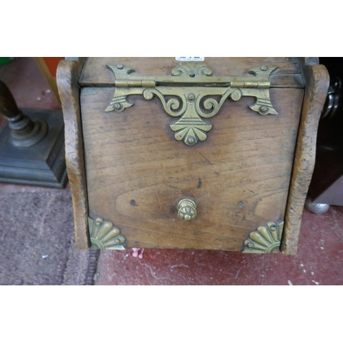 212 - Brass bound coal scuttle