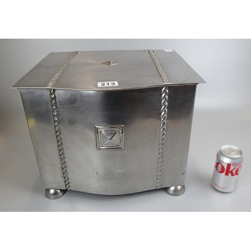 213 - Chrome coal scuttle