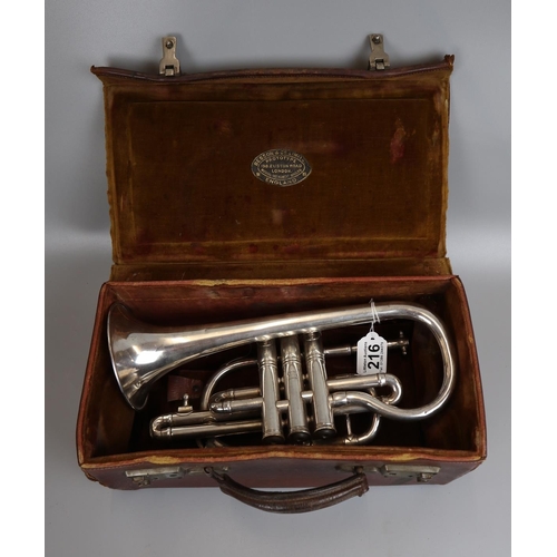 216 - Besson & Company prototype A cornet in case