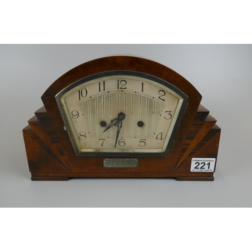 221 - Art Deco mantel clock