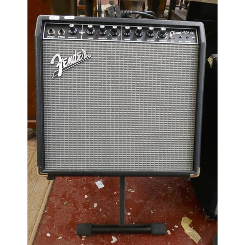 240 - Fender Champion 40 watt electrical guitar amp & stand