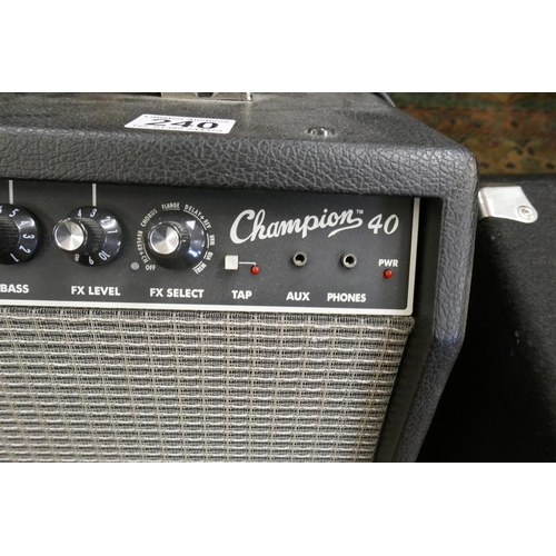 240 - Fender Champion 40 watt electrical guitar amp & stand