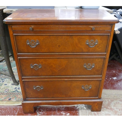 242 - Burr elm bachelors chest - Approx W: 62cm D: 31cm H: 72cm