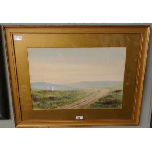 251 - Watercolour rural scene signed G H Clarke 1912 - Approx. IS: 53cm x 36cm