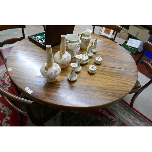 260 - Fine Regency mahogany round dining table - Approx D: 127cm x H: 72cm