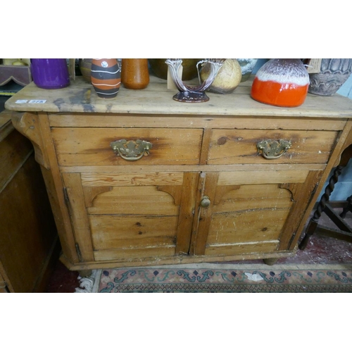 275 - Antique pine sideboard - Approx W: 109cm D: 50cm H: 82cm