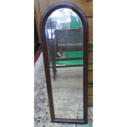 277 - Small bevelled glass arch top mirror