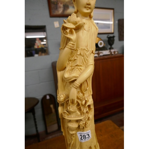 283 - Large Oriental lady figure A/F - Approx height 66cm