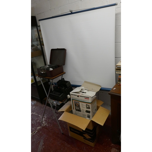 304 - Projector, stand, screen etc.