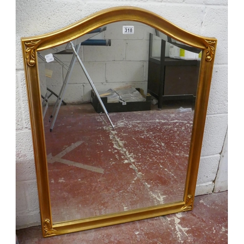 318 - Bevelled glass mirror in gilt frame