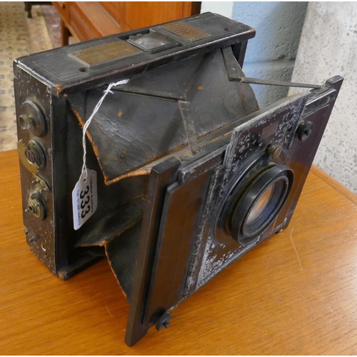 333 - C. P. Goerz - Berlin folding camera with Royal Naval brass plaque - Circa 1905