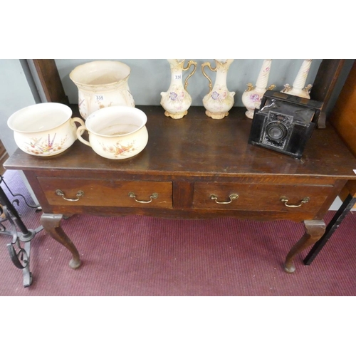 337 - Antique oak dresser - Approx W: 136cm D: 50cm H: 192cm