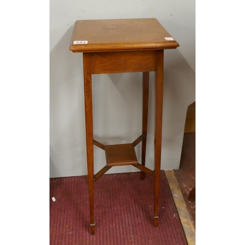 343 - Mahogany plant stand - Approx height 84cm