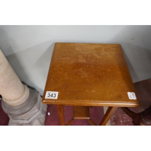 343 - Mahogany plant stand - Approx height 84cm