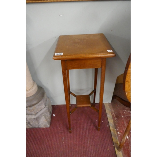 343 - Mahogany plant stand - Approx height 84cm