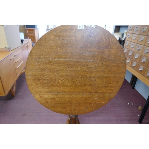 345 - Antique oak tripod table