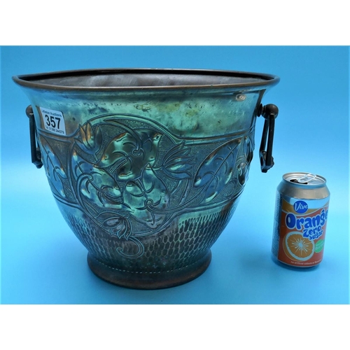 357 - Brass coal bucket - Approx height 25cm