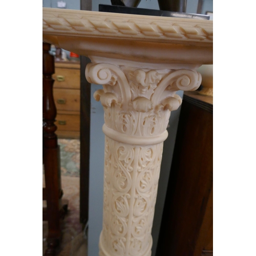 363 - Plant stand with marble top