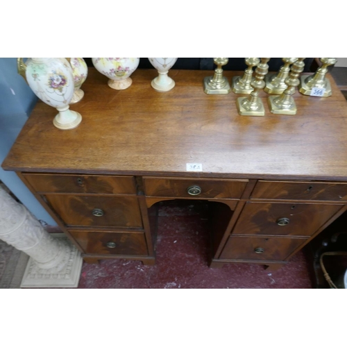 364 - Mahogany kneehole desk - Approx W: 98cm D: 46cm H: 81cm