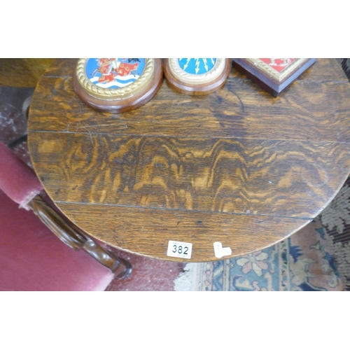 382 - Antique oak tripod table