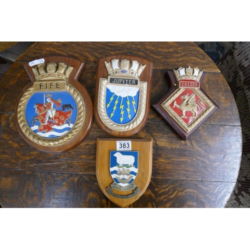 383 - Collection of ships crests