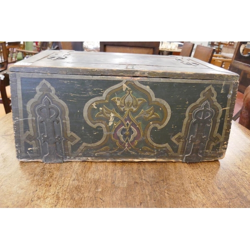 394 - Victorian carriage chest - Approx L: 69cm W: 38cm H: 30cm