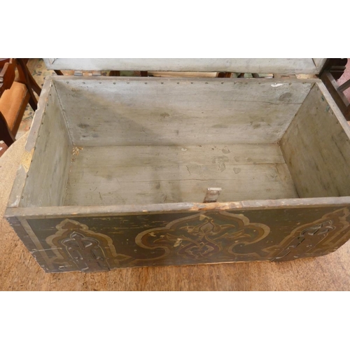 394 - Victorian carriage chest - Approx L: 69cm W: 38cm H: 30cm