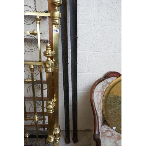 400 - Antique brass single bed