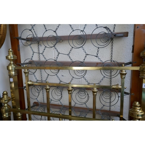 400 - Antique brass single bed