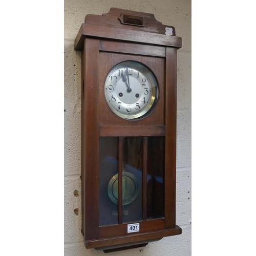 401 - Mahogany wall clock