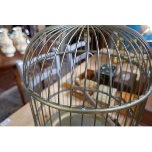 413 - Brass bird cage