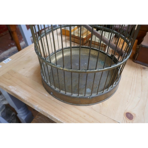 413 - Brass bird cage