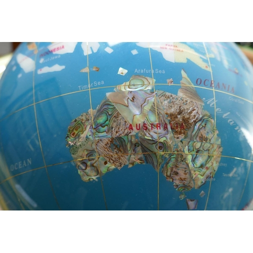 415 - Large semi-precious gem stone globe