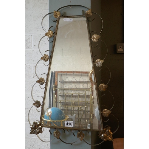 416 - Pretty metal framed mirror