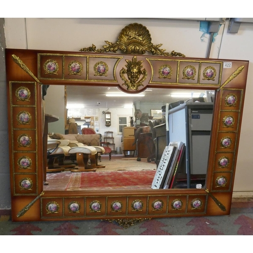 422 - Continental wall mirror with ormolu mounts