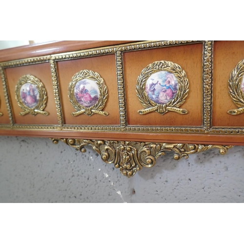 422 - Continental wall mirror with ormolu mounts